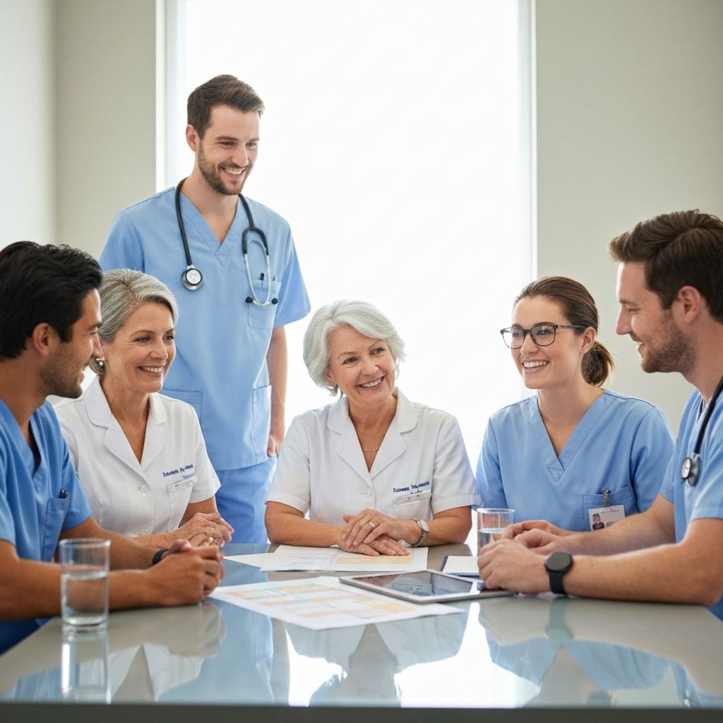 Pflege-Team im Gespräch